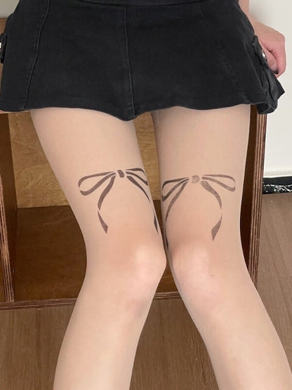 Fairy Bow Tattoo Tights