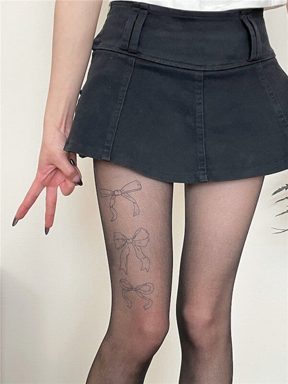 Fairy Bow Tattoo Tights