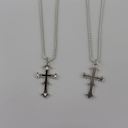 Double Cross Necklace W692