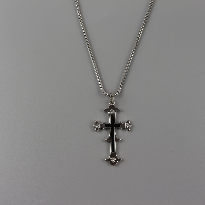 Double Cross Necklace W692