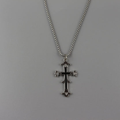 Double Cross Necklace W692