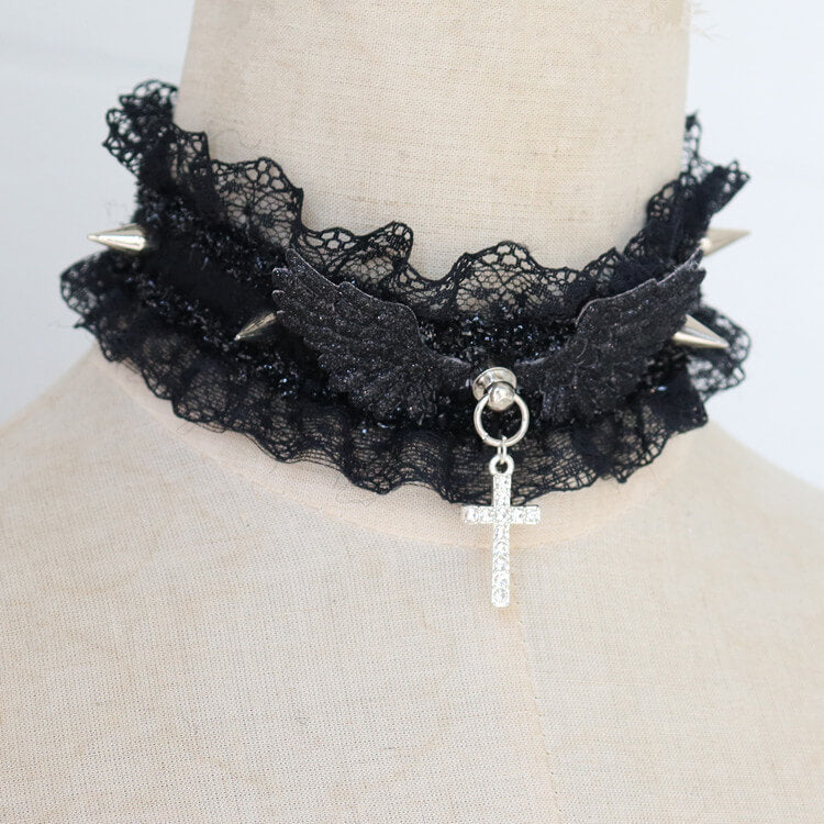 Y2K Angel Wings Choker