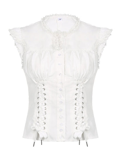 White Fairy Twin-ribbons Top