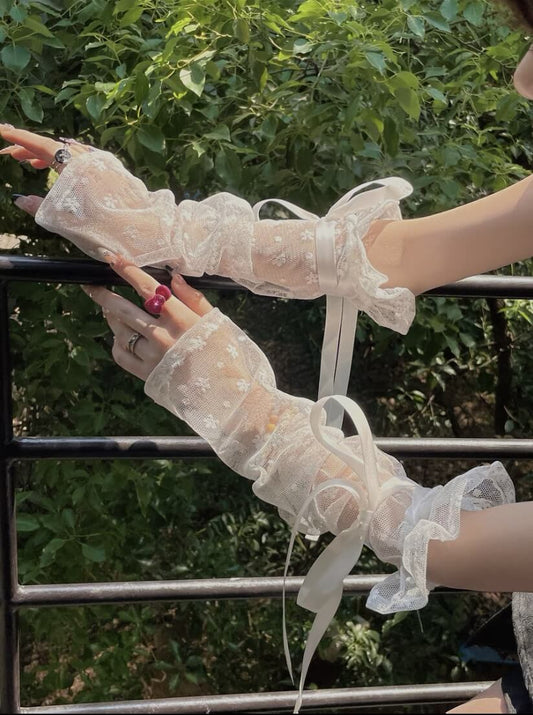 Floral Lolita Sleeves Arm Warmers