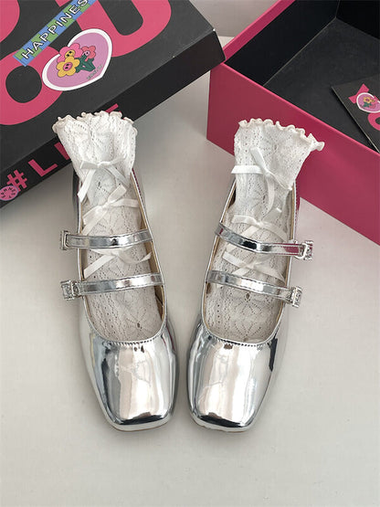 Glitter Silver Lolita Heels