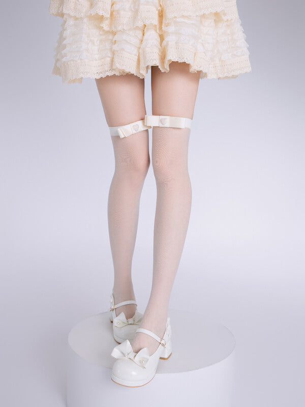 Heart Bow Lolita Stockings