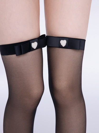 Heart Bow Lolita Stockings