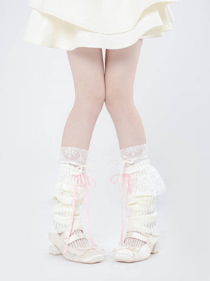 Sweet Knit with Lace Leg Warmers