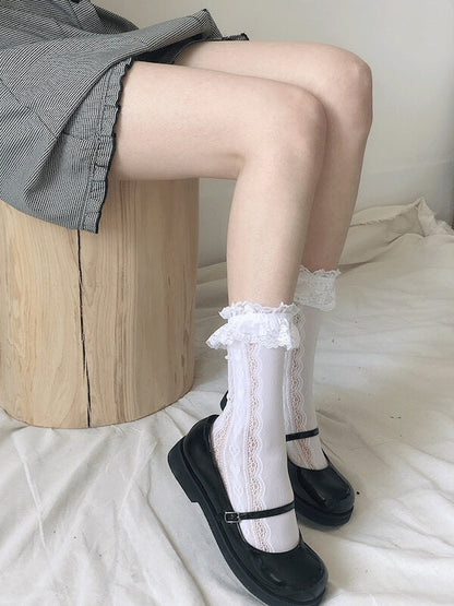 Kawaii Lolita Hearts Socks