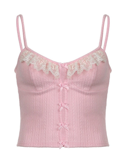 Sweet Pink Sexy Bows Camisole