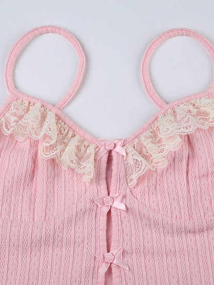 Sweet Pink Sexy Bows Camisole