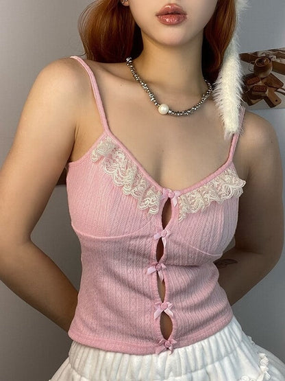 Sweet Pink Sexy Bows Camisole