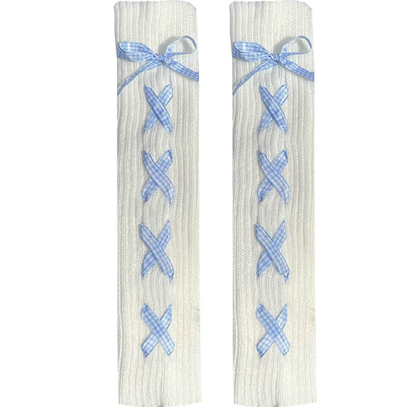 Cute Soft Ribbon Leg Warmers