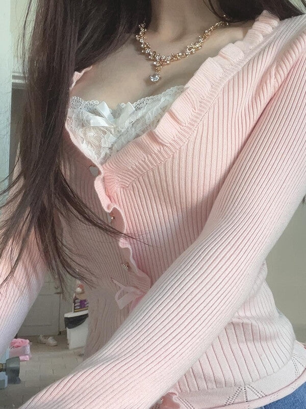 Sweet Pink Long-sleeve Top