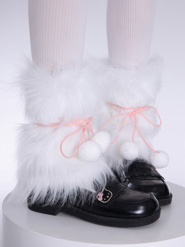 Cute Pompon Furry Leg Warmers