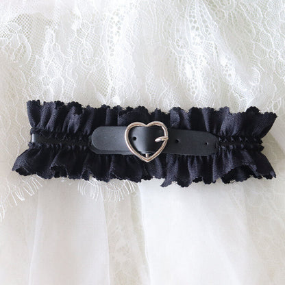 Punk Lolita Heart Buckle Garter