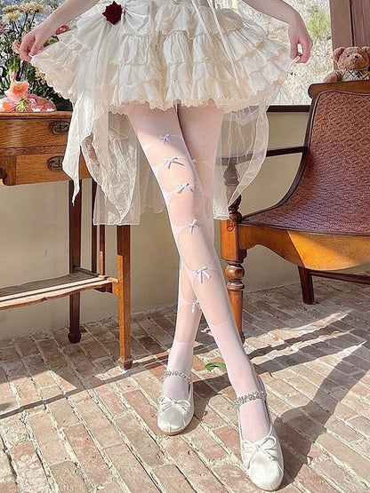 Cute Romantic Bow Tights