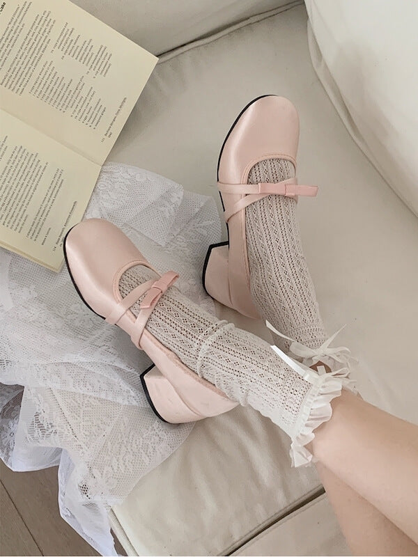 Elegant Bow Mary Jane Shoes
