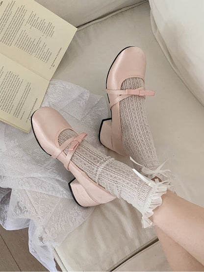 Elegant Bow Mary Jane Shoes
