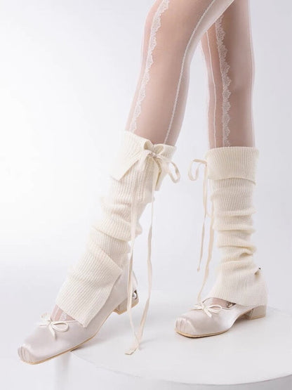 Kawaii Ribbon Ballet Leg Warmers