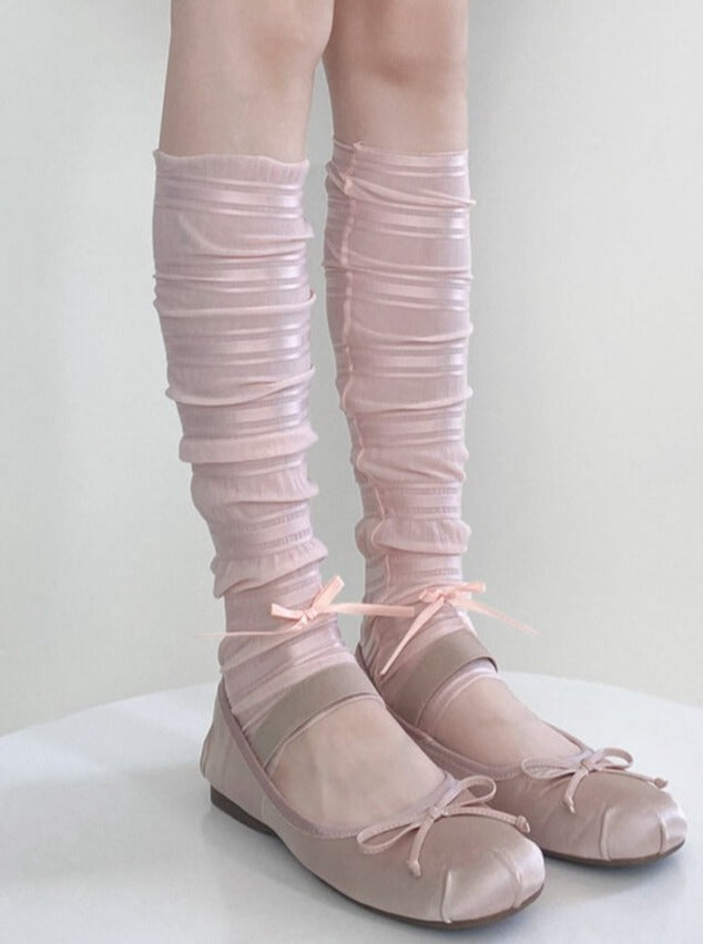 Sweet Lace Chiffon Leg Warmers