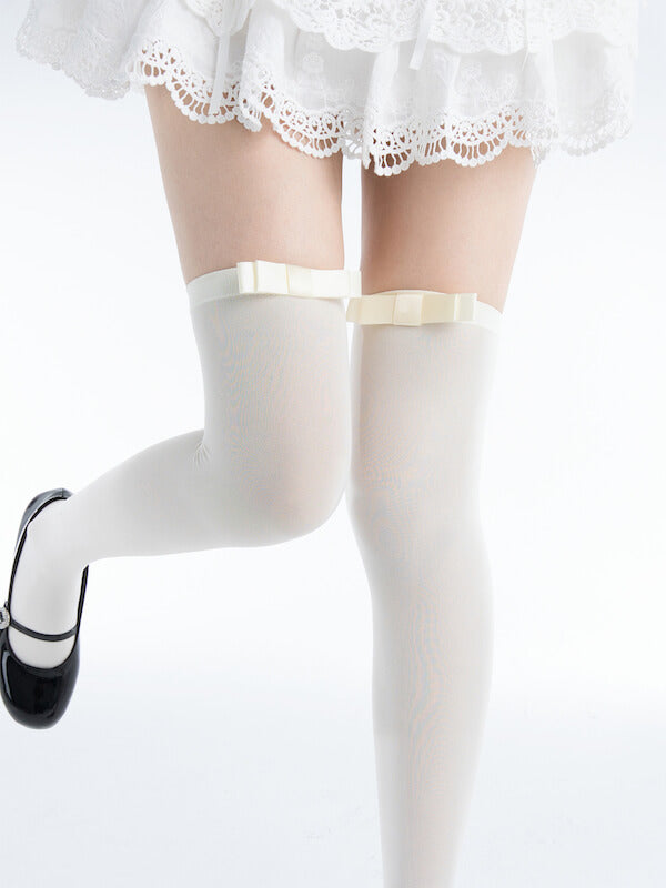 Velvet Sweet Bow Stockings