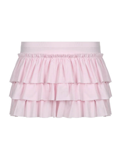 Sweetheart Pink Bow Layered Skirt