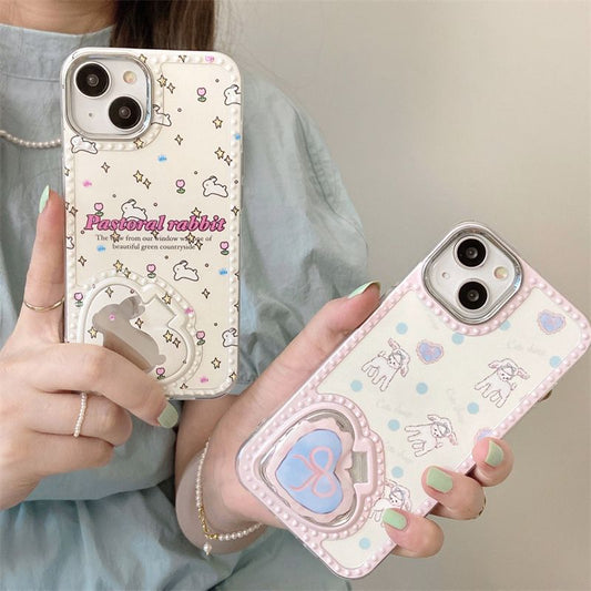 Kawaii Heart Mirror Phone Case