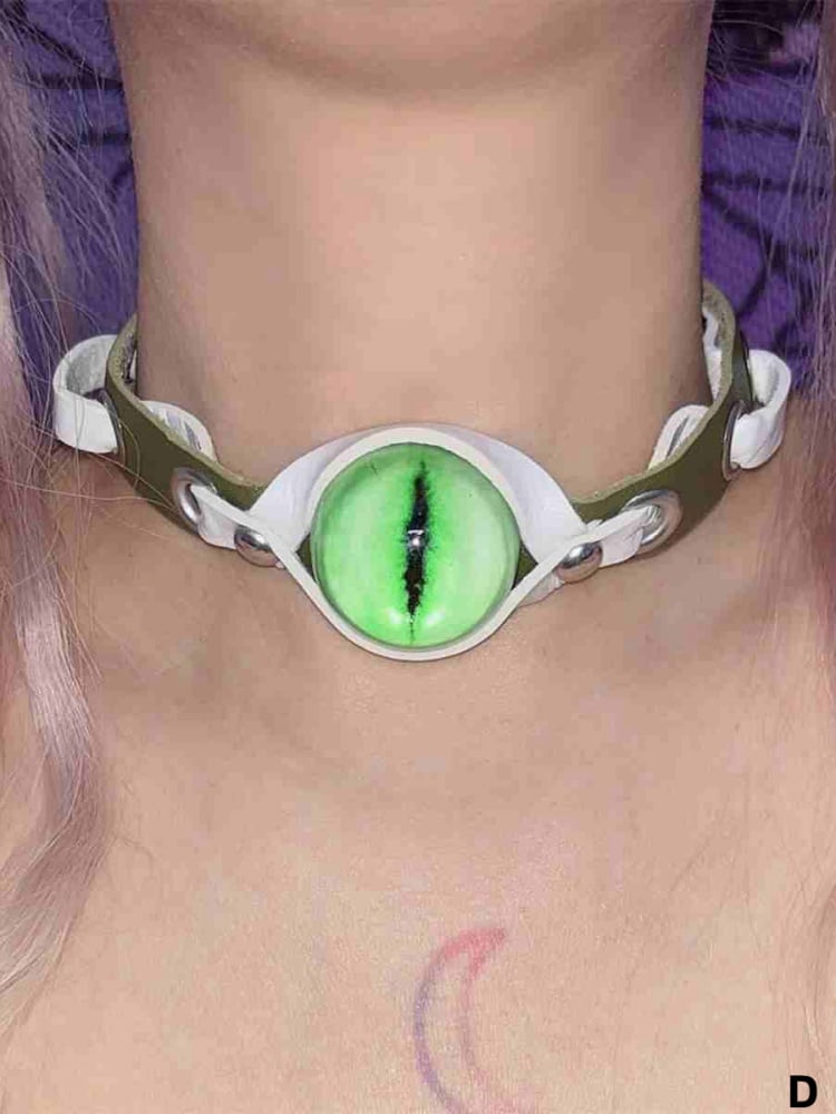 Halloween Gothic Punk Eyeball Choker