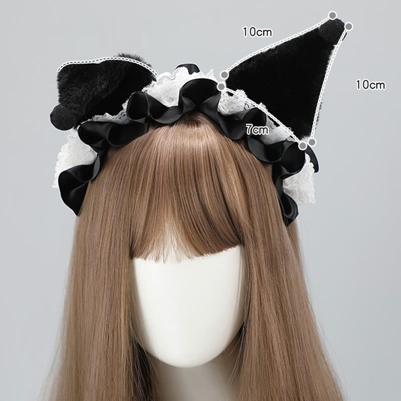 Kawaii Bunny Velvet Lace Lolita Headband