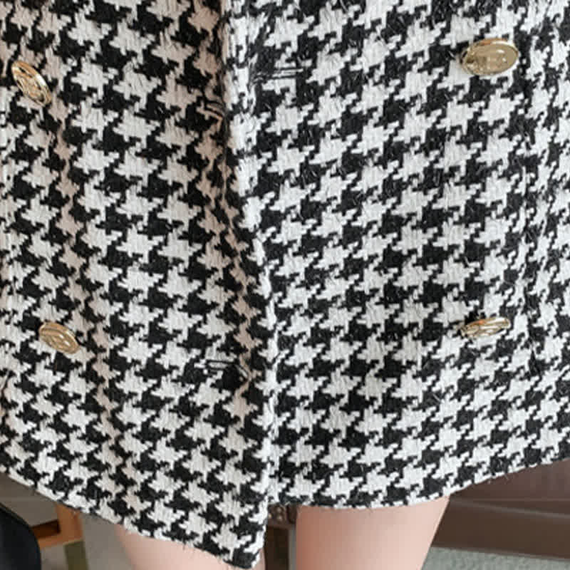 Chic Print Blazer Hight Waist Shorts Set