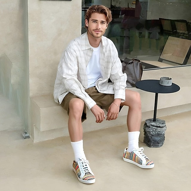 Nylon Trendy – Sneakers Woven Knit Multicolor Men's