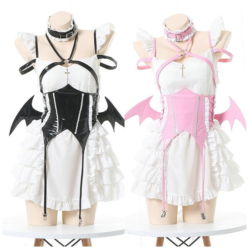 Cosplay Devil Wings Splice Lolita Maid Dress