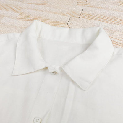 Pure Color Irregular Pocket Shirt