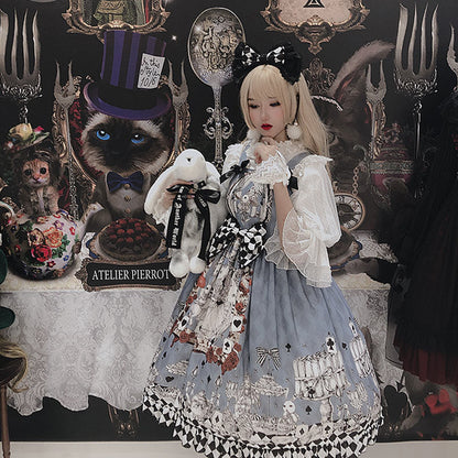 Princess Print Bow Lolita Suspender Dress W727