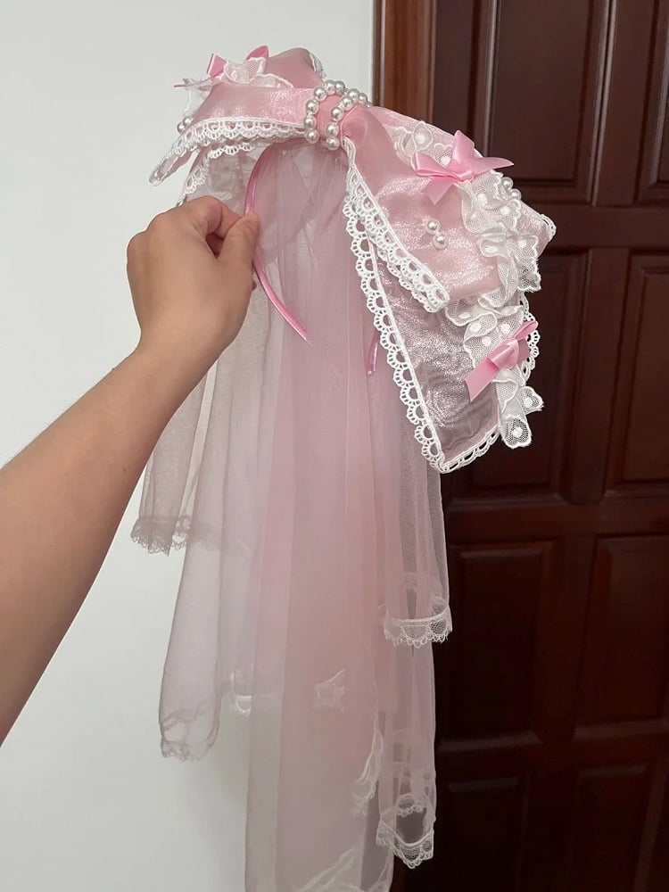 KC / Bowknot Veil Pink Black with