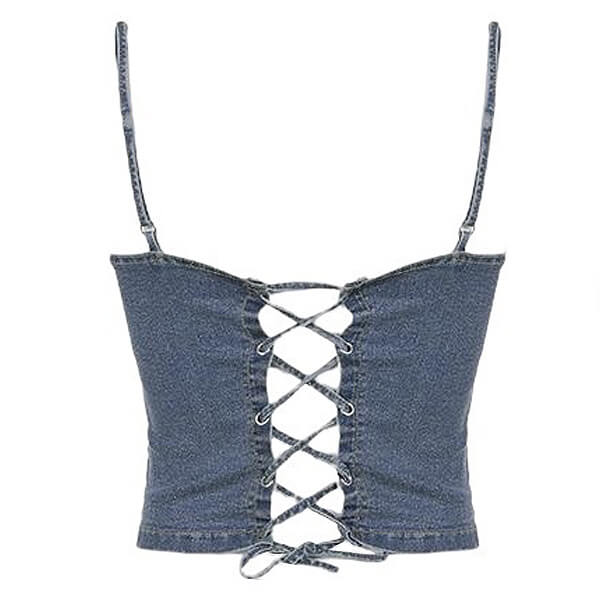 Vintage Denim Rivet Top