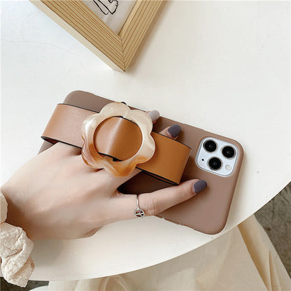 Brown Flower Wristband iPhone Case