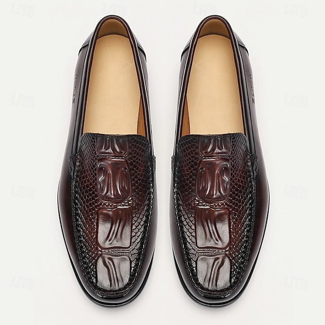 PU Winter Slip-Ons Fleece Loafers Boots lined Men's