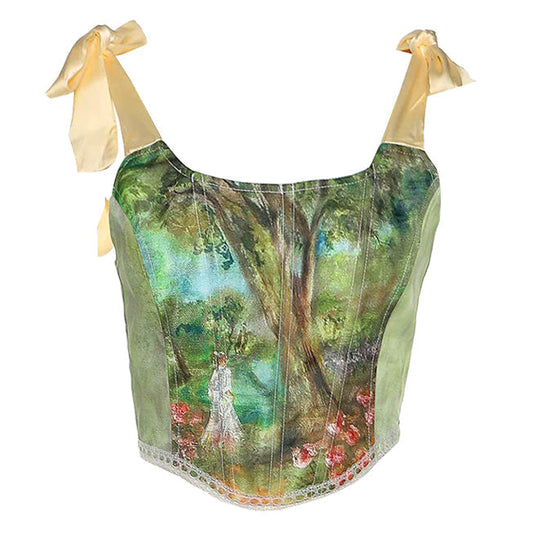 Green Forest Corset Top
