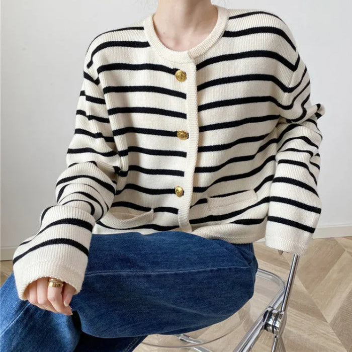 Soft Striped Cardigan