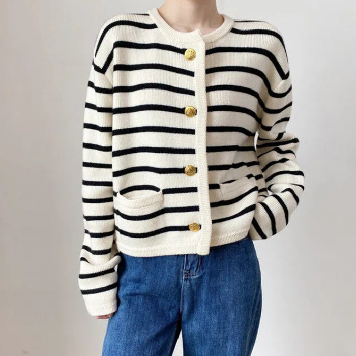 Soft Striped Cardigan