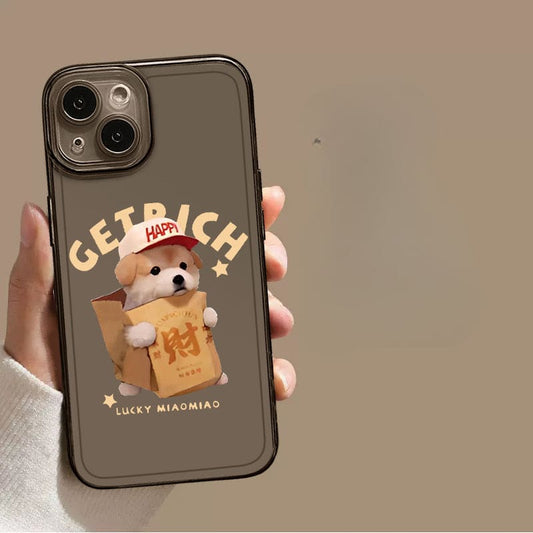 Get Rich Puppy Phone Case - For iPhone 15 / Puppy A-black