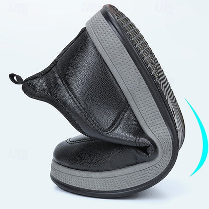 PU Winter Slip-Ons Fleece Loafers Boots lined Men's