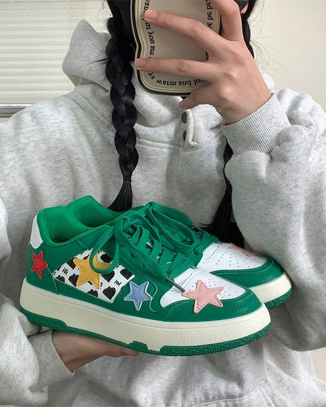 Star Dark Green Sneakers