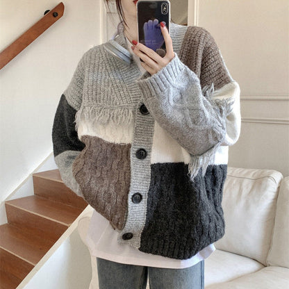 Soft Grey Fringe Cardigan