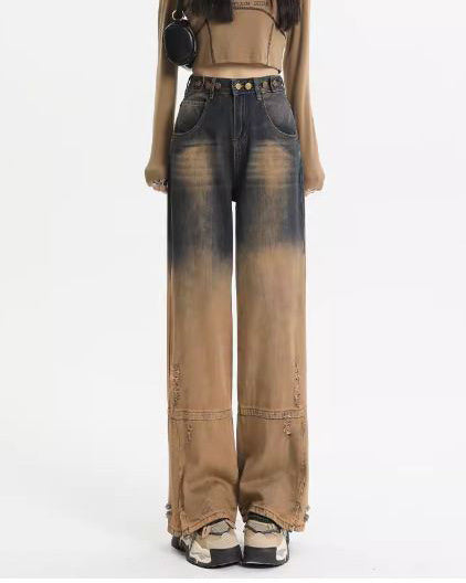 Y2K Brown Aesthetic Jeans