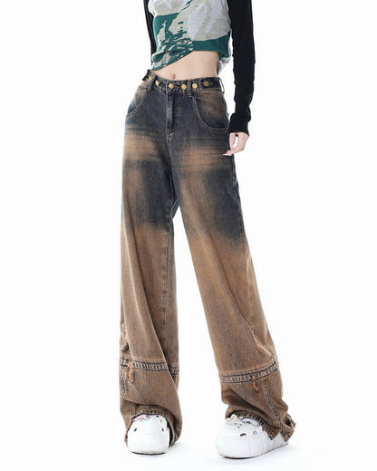 Y2K Brown Aesthetic Jeans