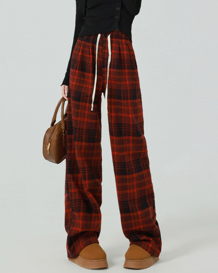 Vintage Red Plaid Pants