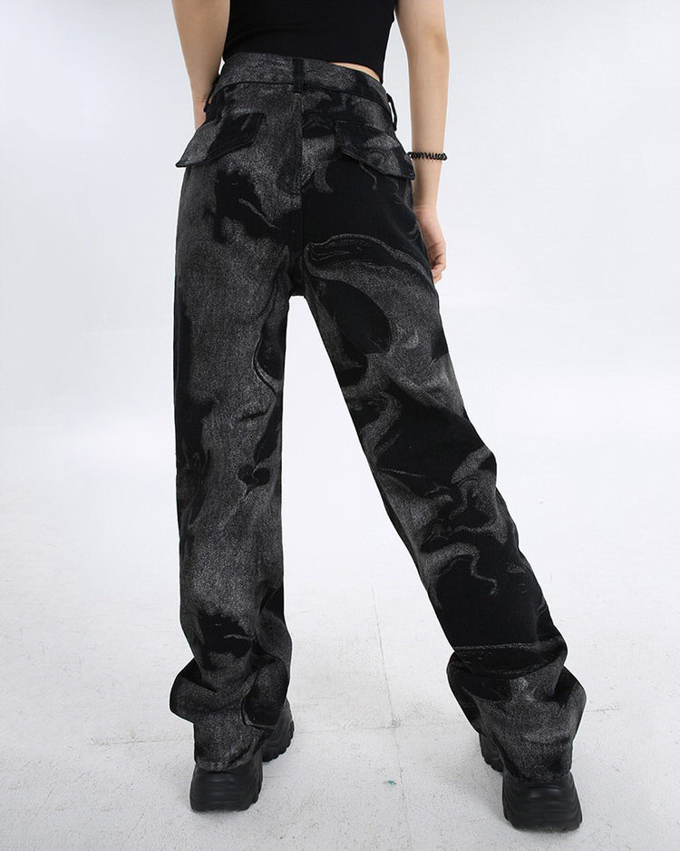 Black Straight Leg Jeans